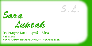 sara luptak business card
